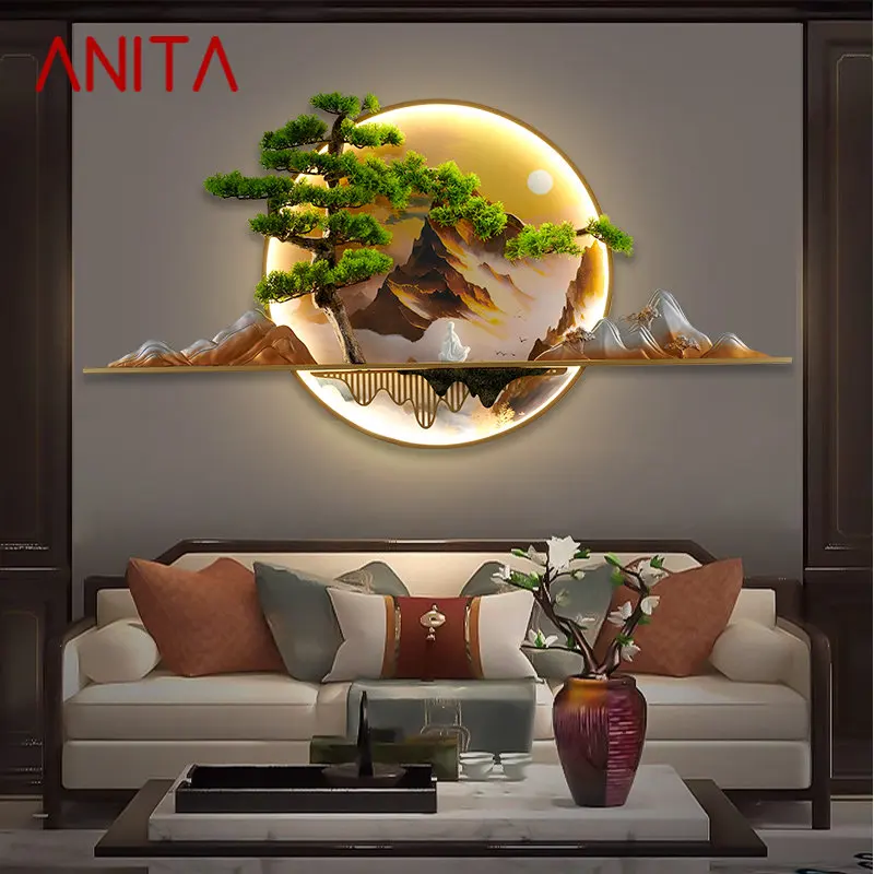 

ANITA Modern Picture Wall Light LED Chinese Creative Landscape Mural Sconce Lamp For Home Living Room Study Bedroom Decor