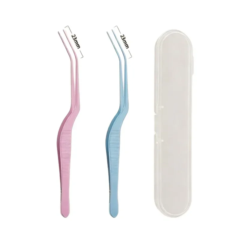 Stainless Steel Bead Picking Tweezers High Precision 2.6mm Eyelash Tweezers Anti-static Handmade Tool False Eyelash Tweezers