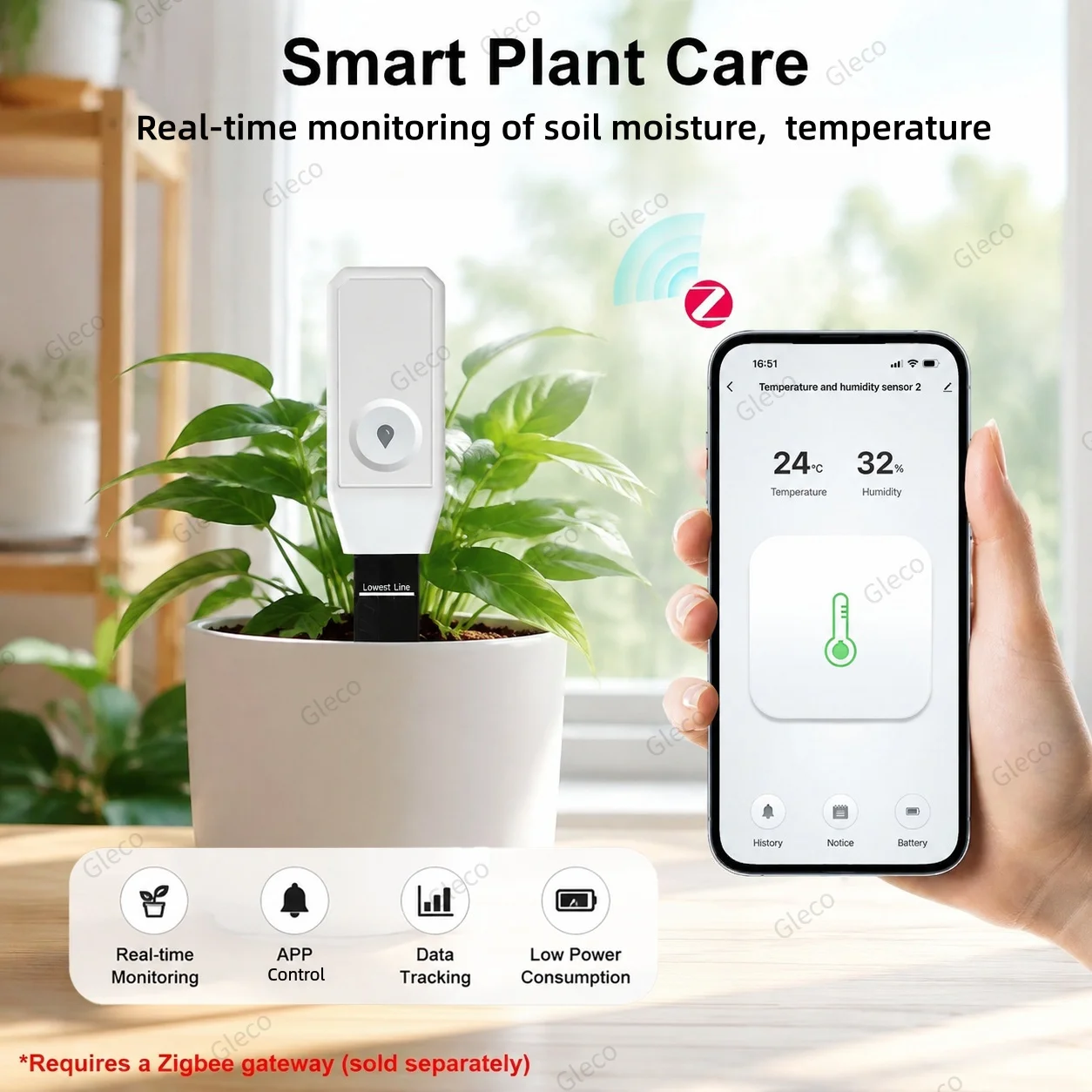 Zigbee Soil Moisture Sensor So - Smart Home Mqtt 评论和价格