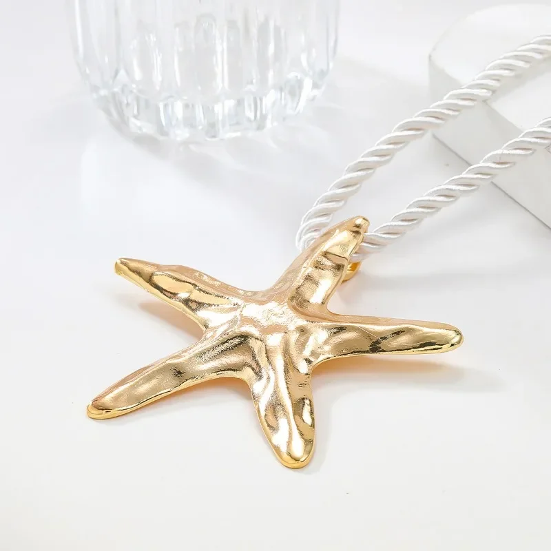 Draweye Starfish Necklace for Women Vintage Hiphop Punk Styleins Fashion Pendant Jewelry Alloy Party Collares Para Mujer