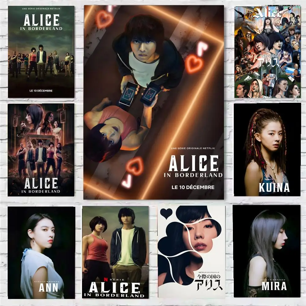 TV Alice In Borderland Movie Sticky Poster Wall art print art suitable for living room bedroom bar parlor home decoration gift