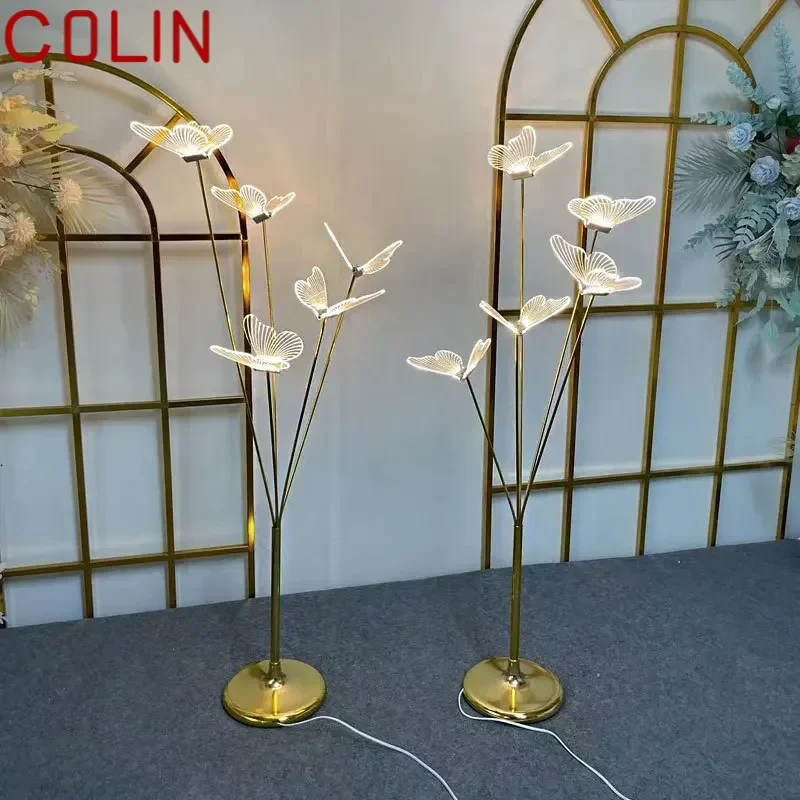 COLIN Modern Landscape Atmosphere Floor Lamp LED Creative Butterfly Standing Lights for Wedding Party Stage Background Decor