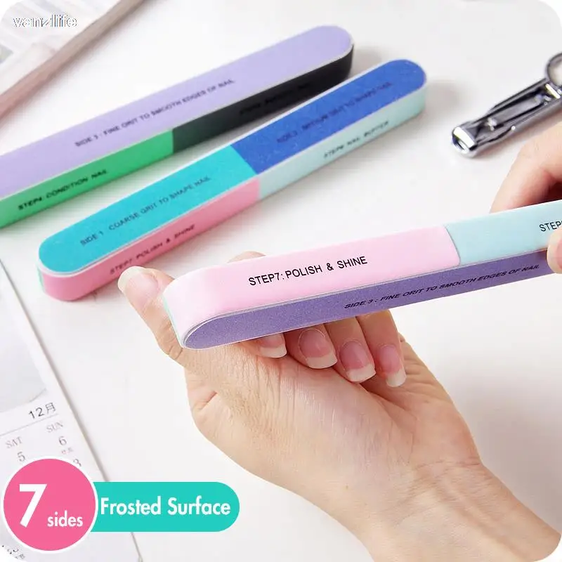 vanzlife Manicure Nail File Learning Polish Bar Polish Phototherapy Surface Manicure Double-Sides Polishing Tool