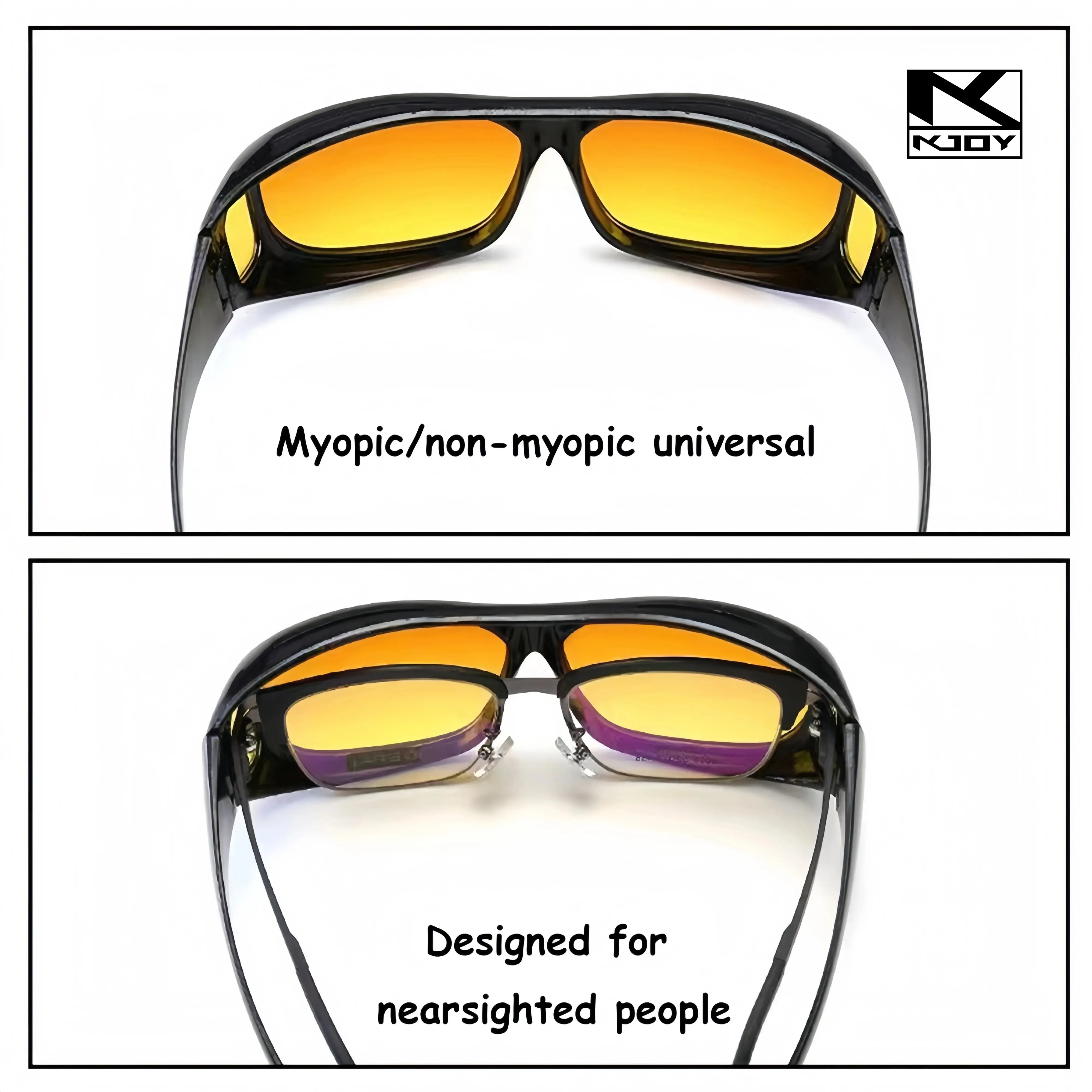2025 KJOY Brand Night Vision Sunglasses Car Night Driving Glasses Driver Goggles Unisex Sun Glasses UV Protection Sunglasses image 3