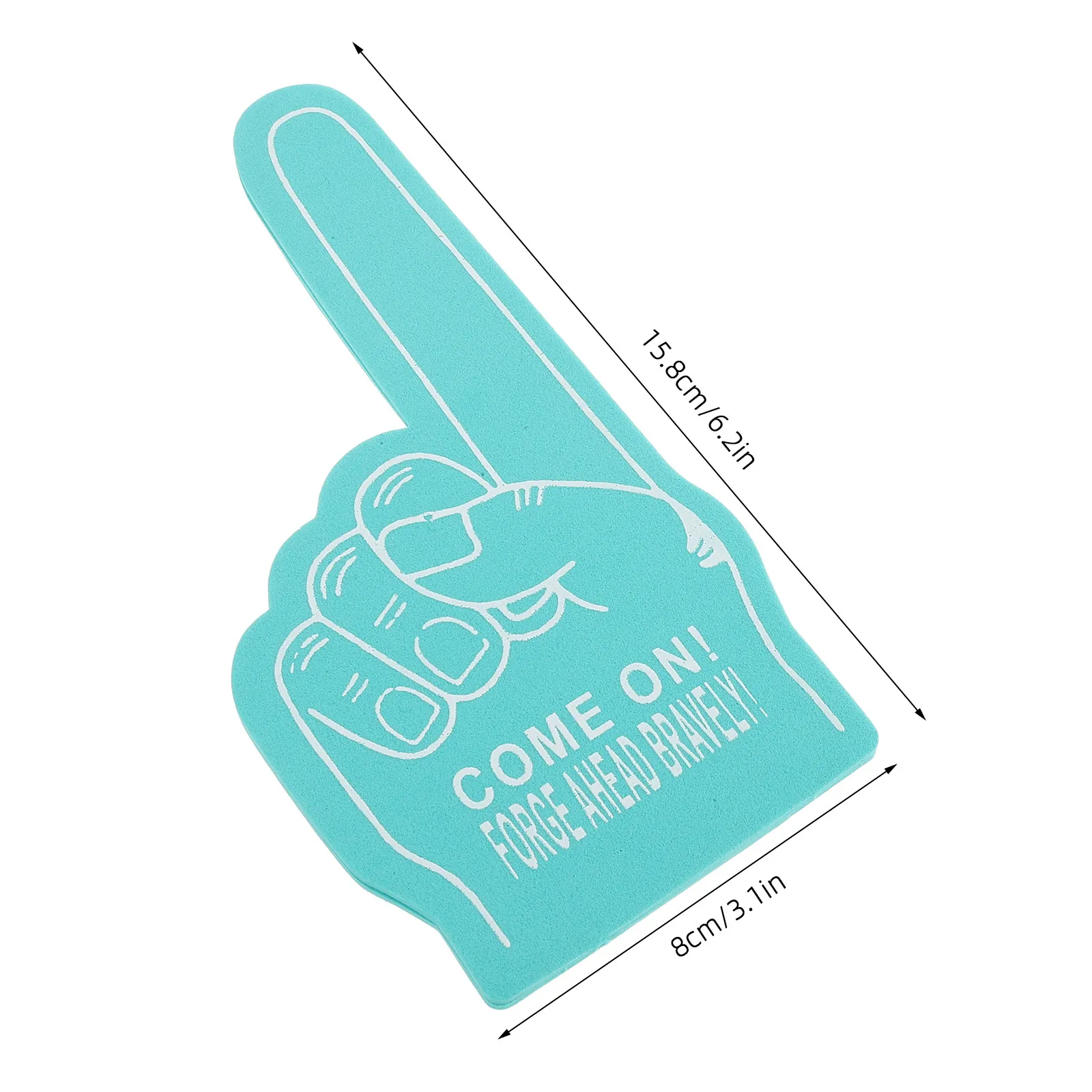 12Pcs Cheerleading Foam Fingers Eva Light Spirit Non Slip Sports Fan Props for School Games Sports Events Party