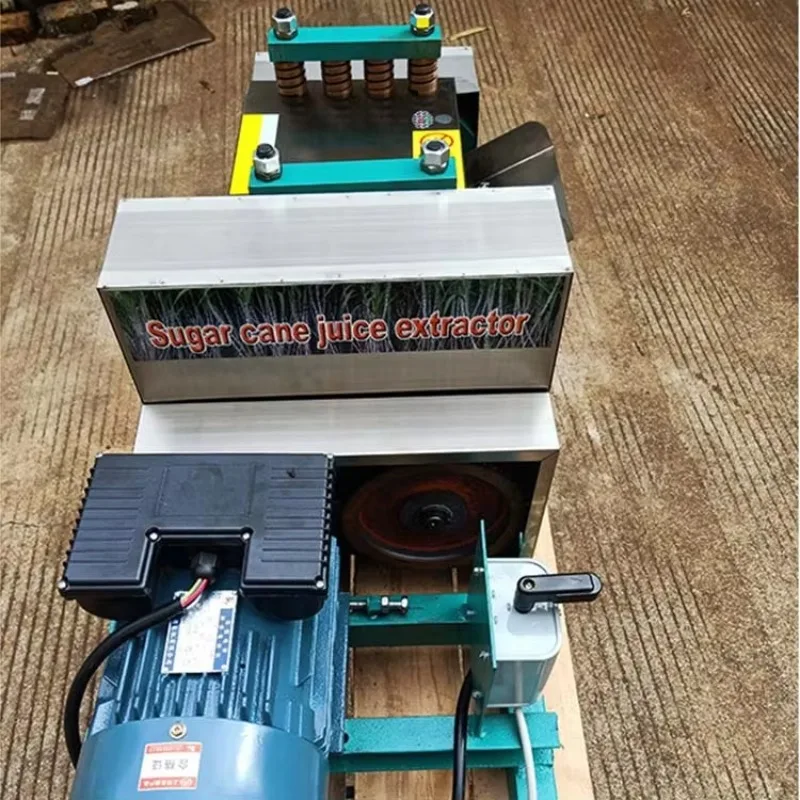 Customized All Copper Motor Electric Sugarcane Juicer Stainless Steel Body For Street Stall Restaurant Use