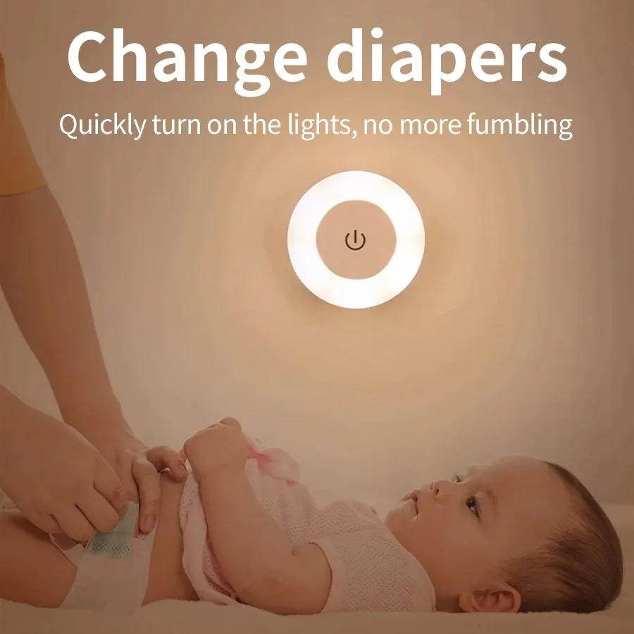 Illuminazione per armadio camera da letto Touch Control Luce notturna Cucina Frigorifero Luce per armadio a LED Luce per armadio alimentata tramite USB