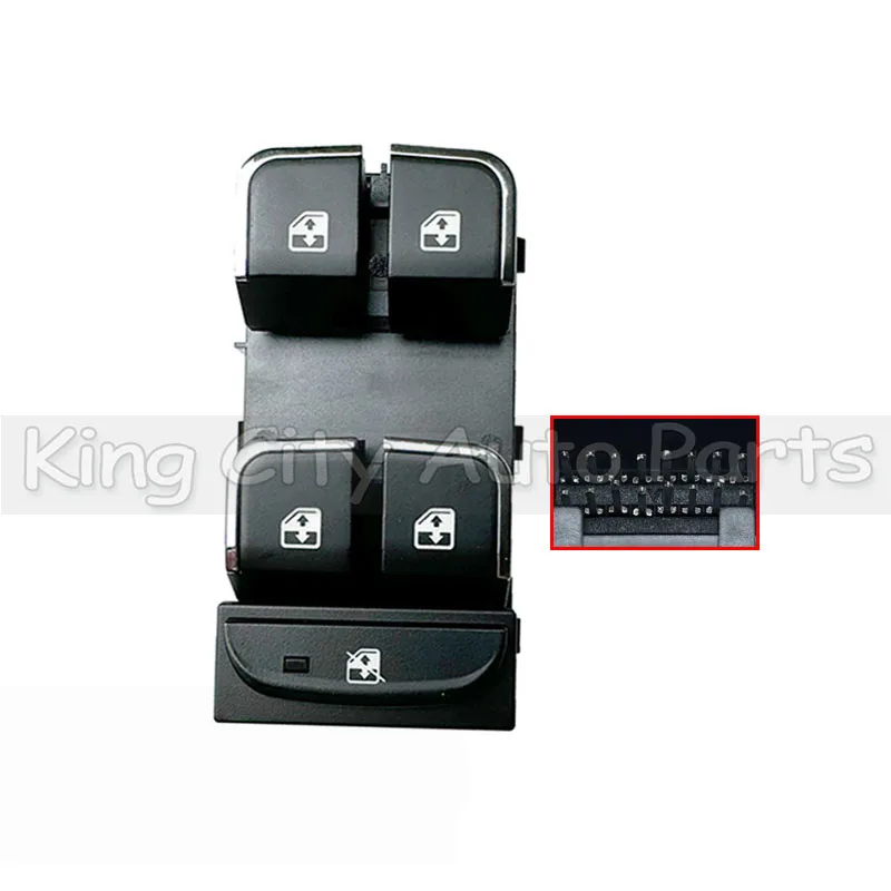 CAPQX 16 Pin Front Left Window Lifter Switch Window Control Switch For FAW Bestune T33 Electric Mirror Power Window Switch