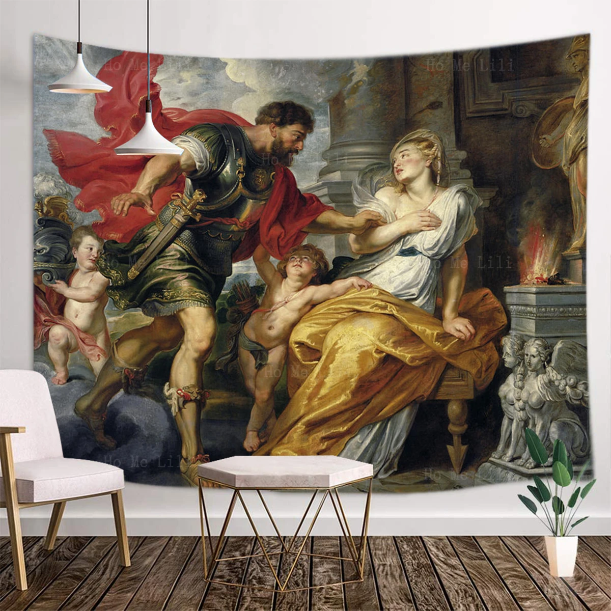 Win And Death In The Battle Consul Mars Is Favored Be  Kitchen God Priestesses Ofancient Myth Tapestry By Ho Me Lili Wall Decor