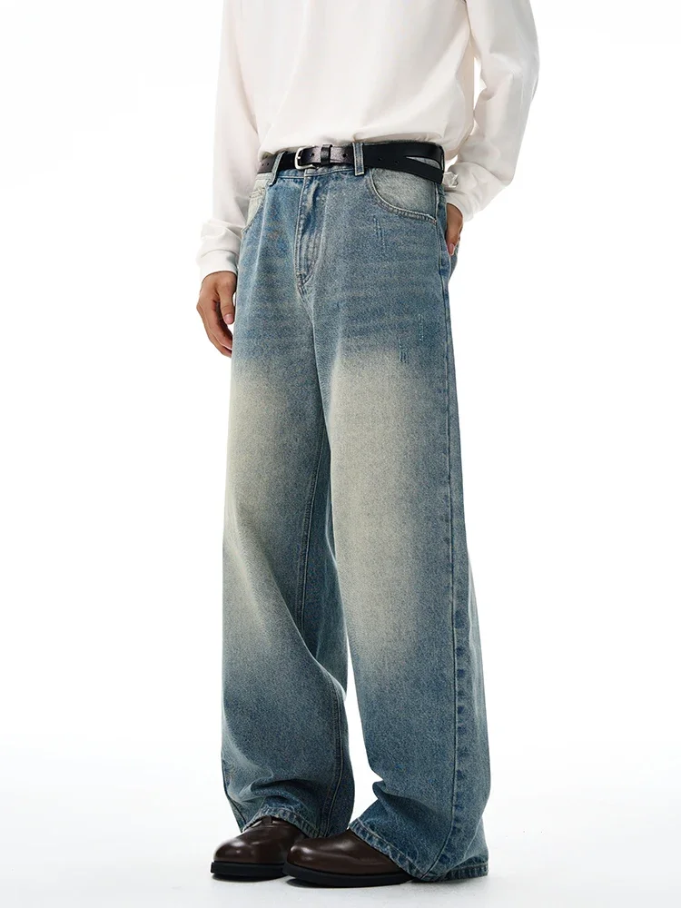 

Осень 2024, мужские широкие джинсы, удобные свободные повседневные прямые брюки, американские классические хлопковые джинсовые брюки в стиле ретро