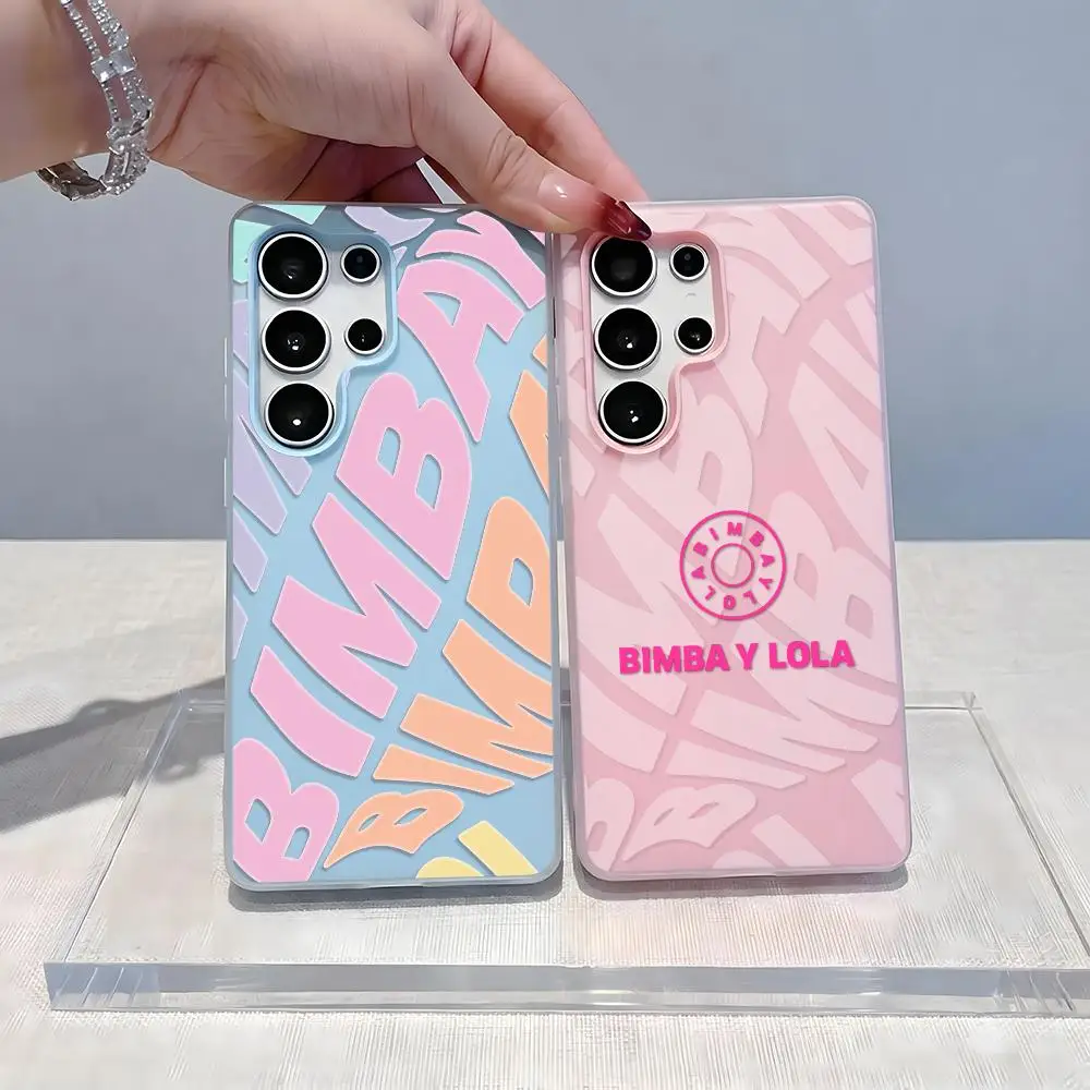 Funda de Teléfono B-B-BimbaeS y L-L-LolaeS para Samsung S26 S25 S24 Ultra, Transparente, de TPU Suave, Tipo Gel