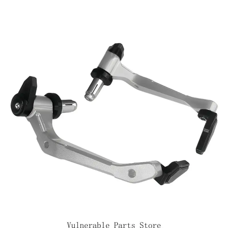 Street-Use Motorcycle Lever Barriers, Aluminum Pair with Machined Bodies and Fastener-Based Handlebar-End Mounts