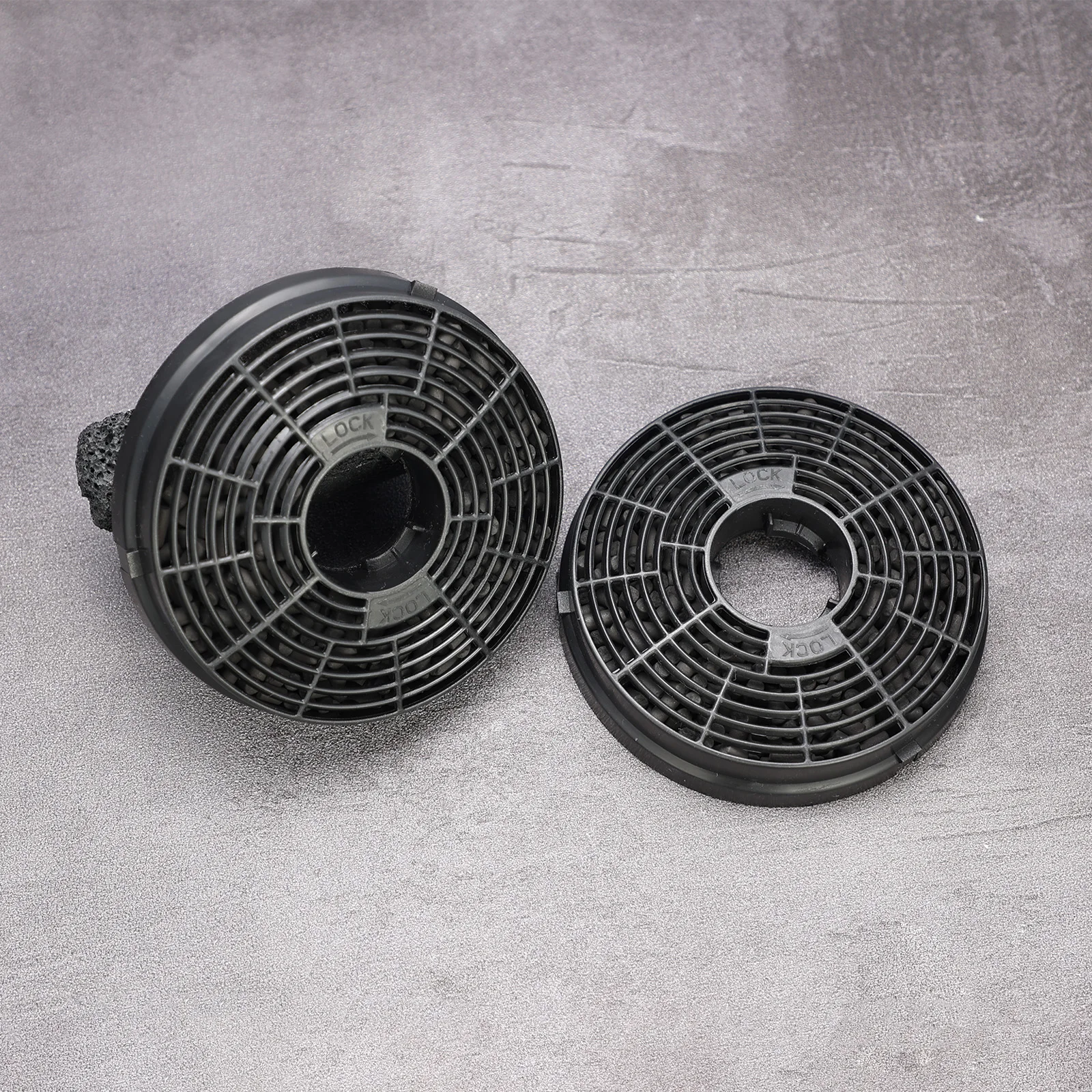 2Pcs Kitchen Range Hood Activated Carbon Charcoal Filter 105mm x 20mm Black Universal Carbon Filter Replacement Odor Removal