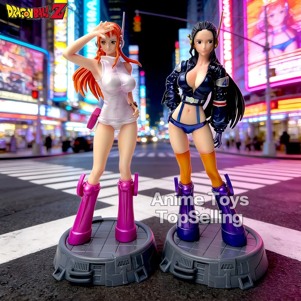 26cm/10.23in Anime One Piece Action Figure Robin Figure Nami Figure PVC Toys Statue Model Collectible Toys Gifts