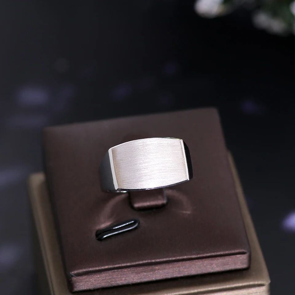 Provence Satin Finish Ring for Men 10K14K SolidGold Gradient band Minimalist Punk Wedding Parties Jewelry Personalized Custom