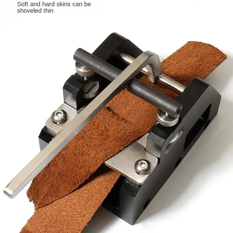 

DIY Leather Craft Belt Adjustable Cutting Thinning Tool Manual Leather Splitter & Skiving Machine Aluminum Handmade-ABYS