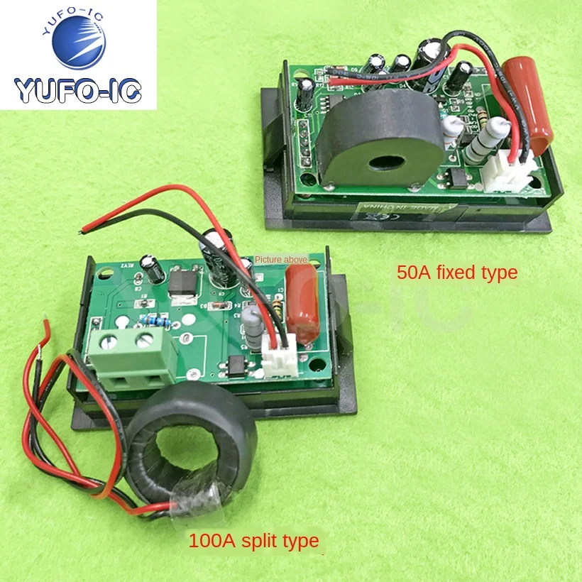 Free Ship 2pcs 50A 100a Fixed Split Precision Transformer Double Color Double Display Digital Current Meter