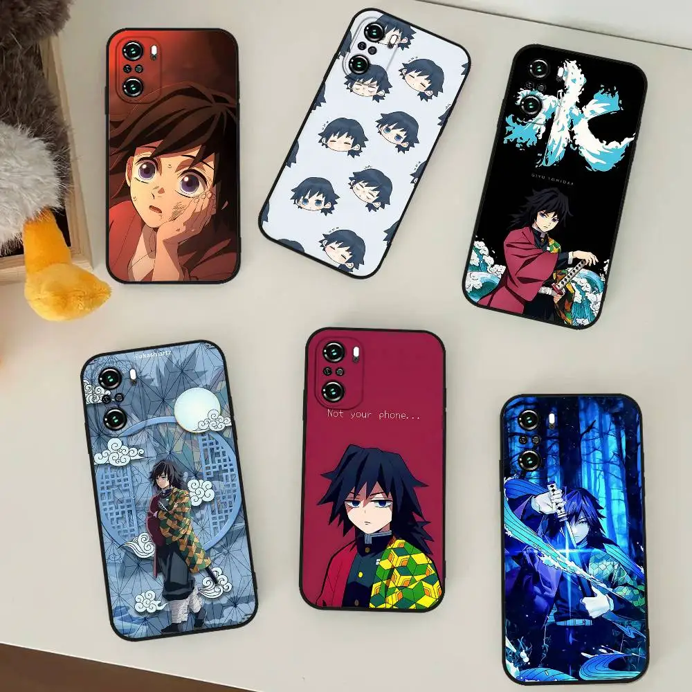 

Cool T-Tomioka Giyuu Phone Case For Xiaomi 11 12 Redmi Note 11 5G 8T 9A 9 10T Note 8 9 12SUltra Shockproof, Slim, Black