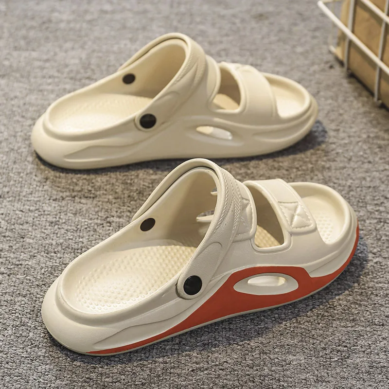 

Men's Summer Outdoor Casual Thick Bottom Sandals Water-Resistant Slip-On EVA Beach Slippers Sports Anti-Slip Driving Shoes