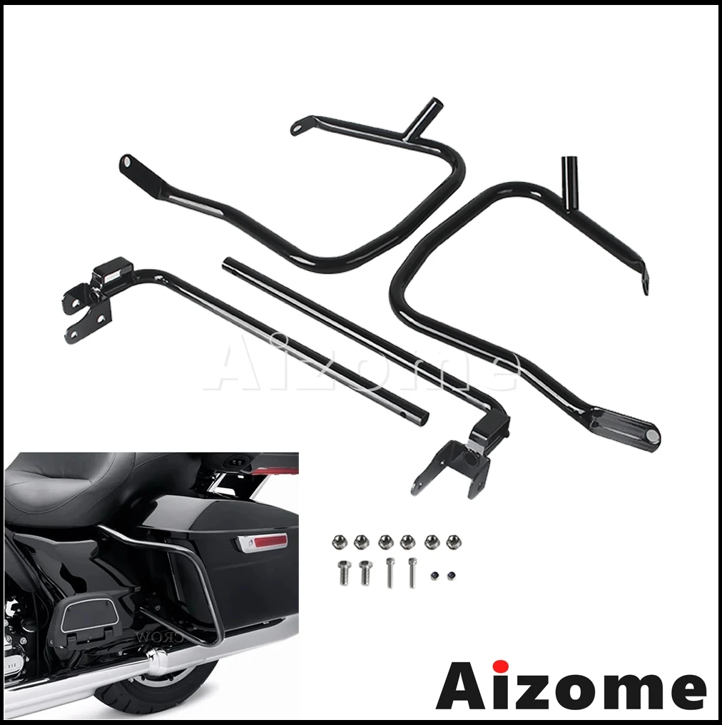 

Motorcycle Rear Saddlebag Protector Guard Bracket Crash Bars For Harley Touring CVO Road Glide FLTRXSE Street Glide FLHXSE 23-24