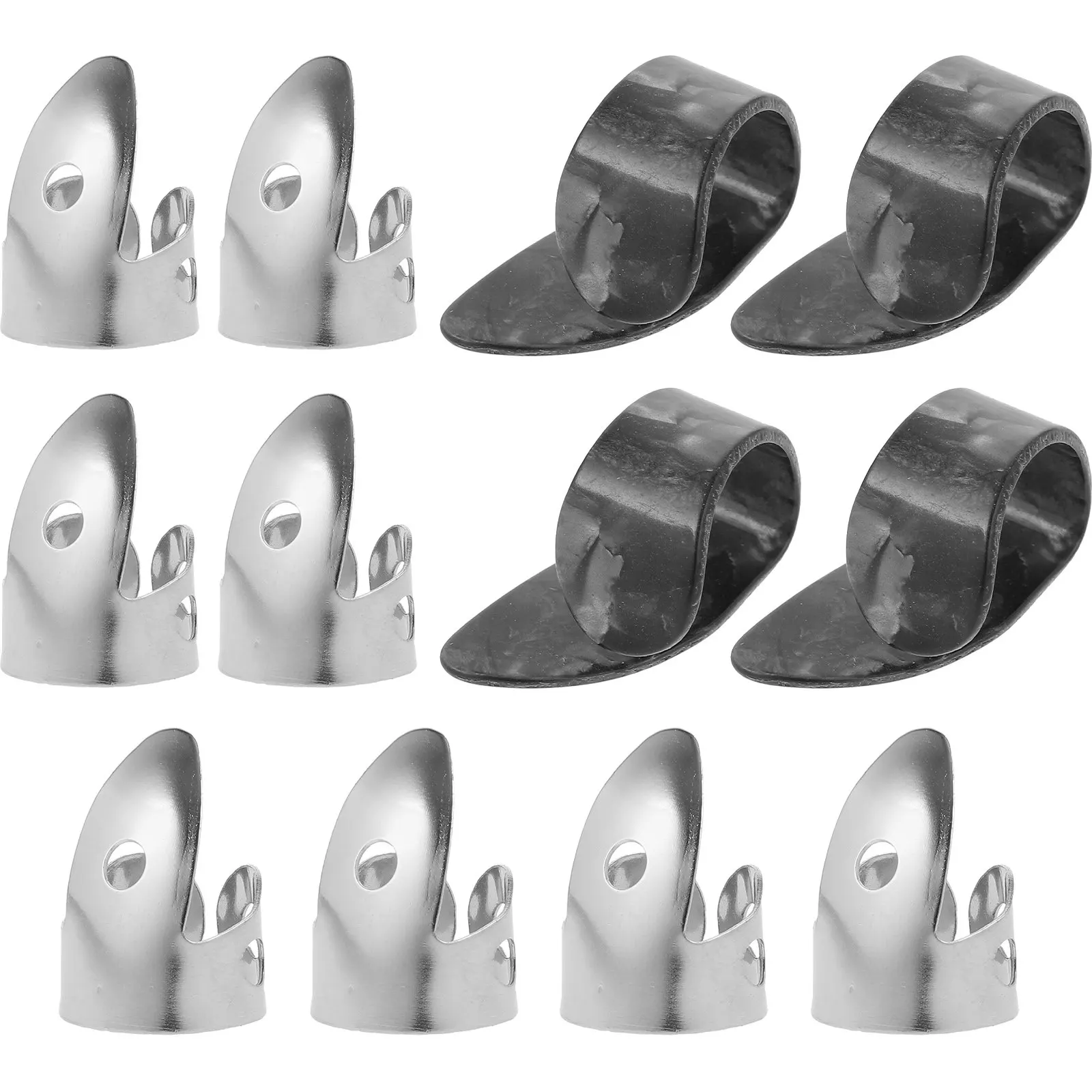 

12Pcs Guitar Picks Thick Sturdy Thumb Finger Picks for Electric Folk Bass Acoustic Guitar Accessories Set Bulk