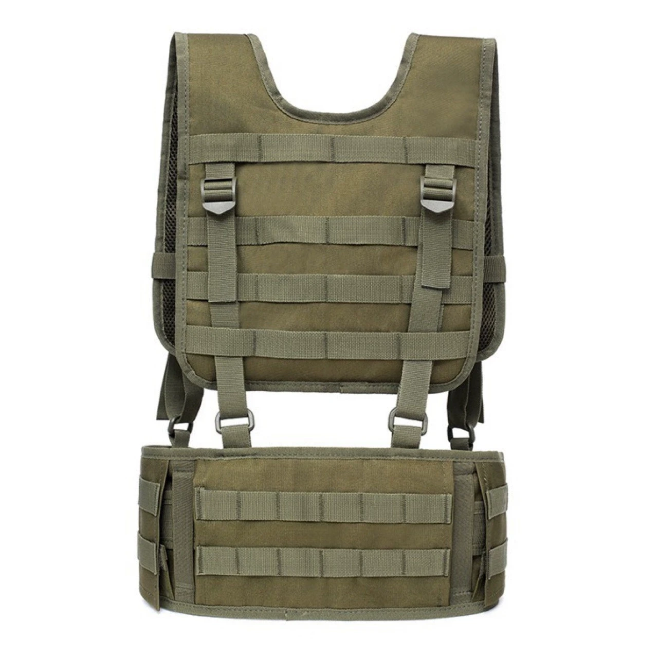 Molle Tactical Padded Vest Belt Set Removable Harness Detachable Suspender Straps Airsoft Combat Waist Belt ​ - view 2