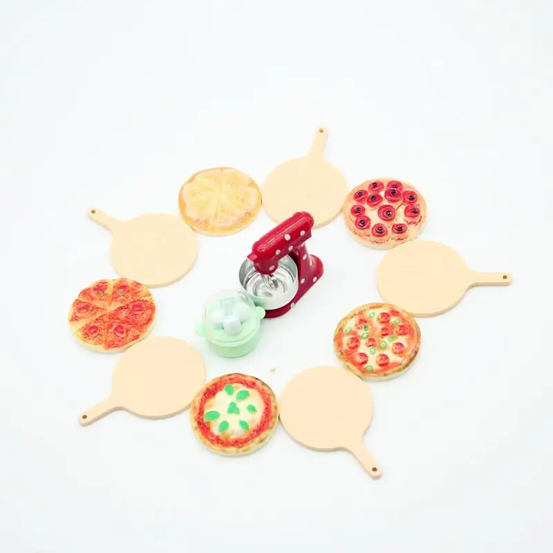 1Set Simulation Pizza Dining Plate Egg Model Toy Dollhouse Mini Blender Kitchen Decoration DIY Doll House Miniatures Accessory