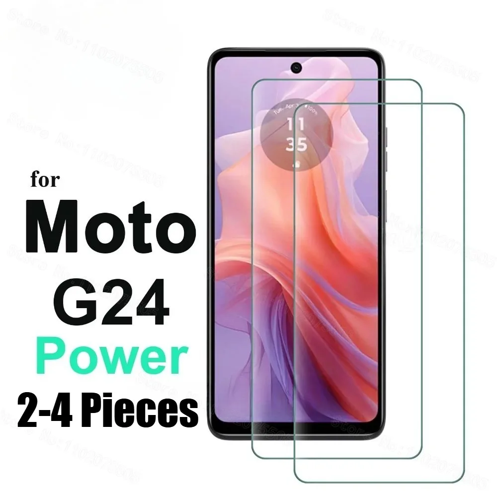 Protector de pantalla Ultra HD para Motorola Moto G24 power vidrio templado HD Crystal 9H funda antiarañazos amigable para Motorola G24