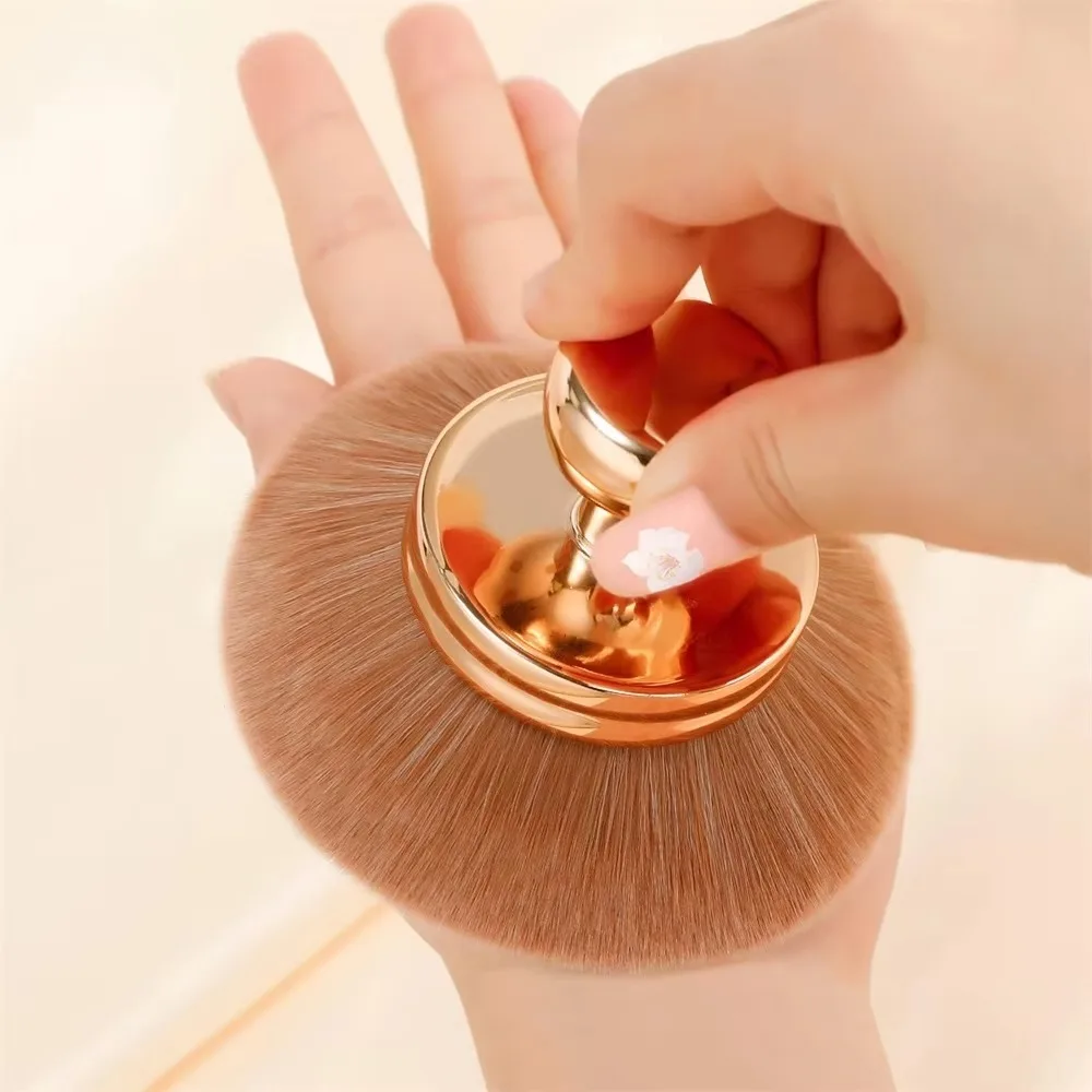 Pink Rhinestone Mushroom Head Makeup Brush Soft Fluffy Loose Powder Blush Cosmetic Brush Beauty Tool