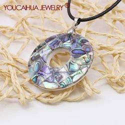 41mm Natural Abalone Multicolor Seashell,Circular Shaped Necklace Pendant,Patchwork Neckwear,Unisex,women Jewelry Design/making