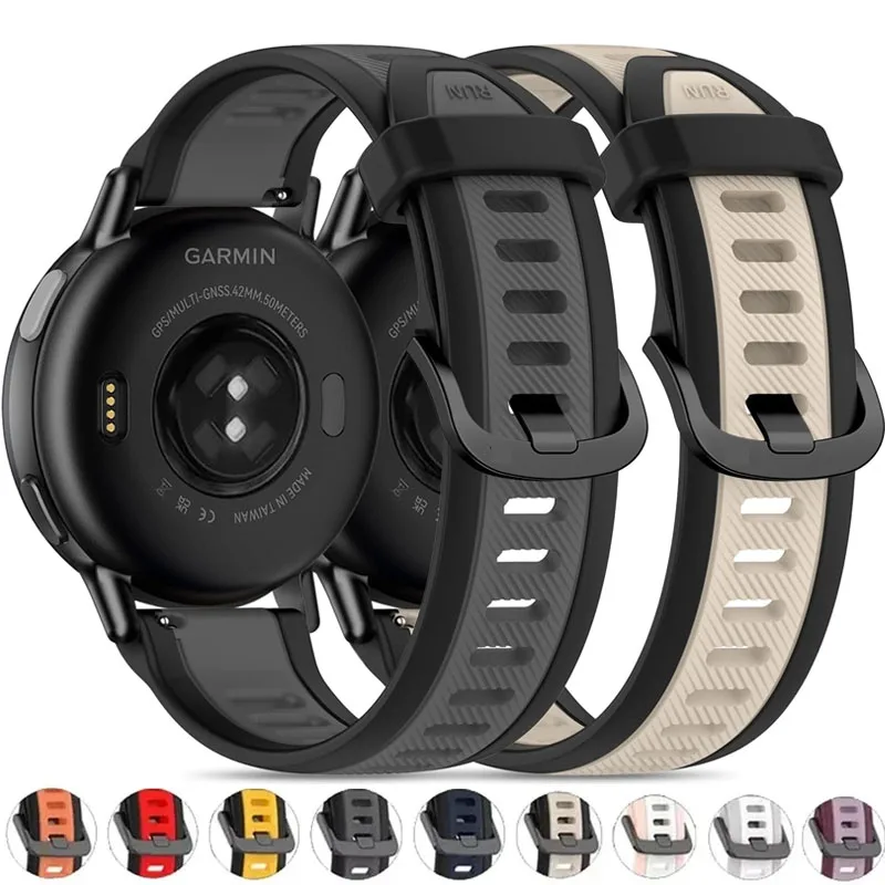 18 20mm 22mm Uhrenarmband für Garmin Vivoactive 6 5 4 Offizielles Silikonarmband für Garmin Venu 2 3 4/Forerunner 55 170 255 265 245