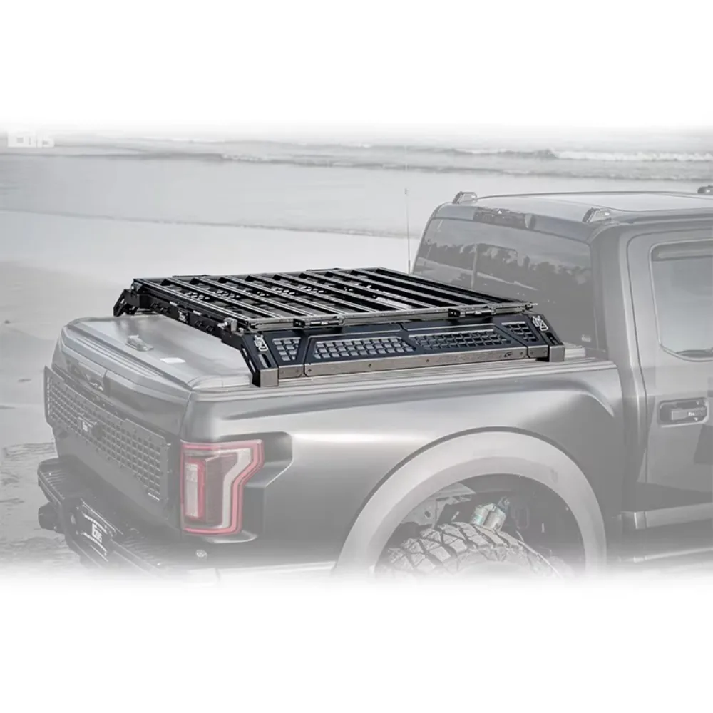 EOIS  2017 2018 2019 2020 Accessories Pickup Aluminum Roof Rack Platform Cargo Rack for F150 raptor Gladiator JT