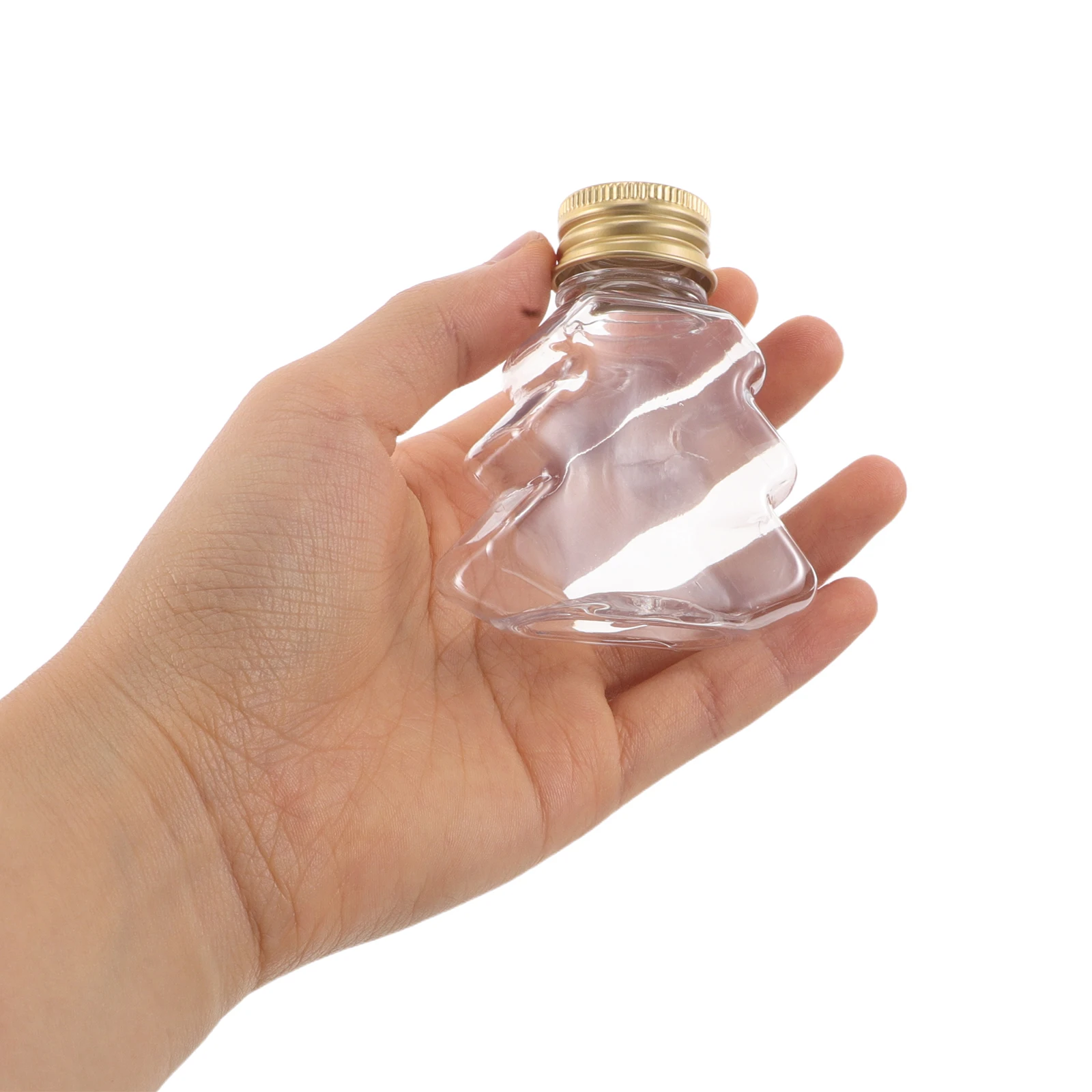 

24Pcs Christmas Ornament Bottles Clear Plastic Fillable Hanging Decorations Sand Art Bottles DIY Holiday Candy Jars Treat