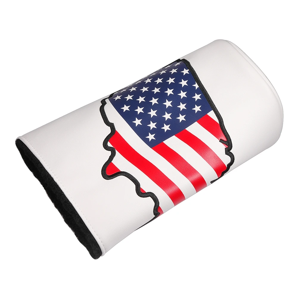 USA Flag PU Leather Golf Club Headcover Barrel Driver Cover view 3