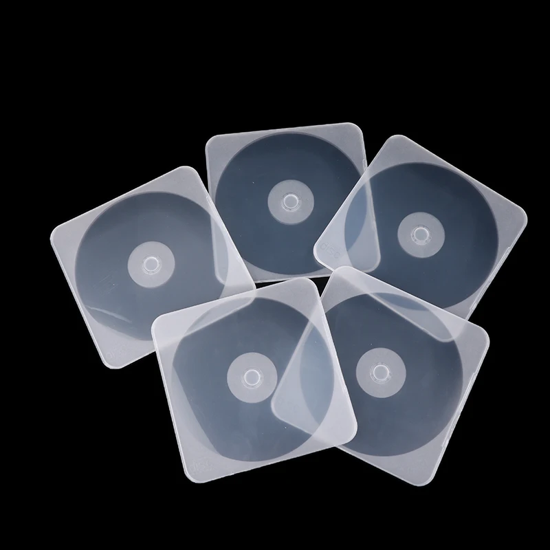 12cm 1/5PCS Thickened DVD Disc Box Practical Transparent Plastic Single Piece Rounded Square CD Case