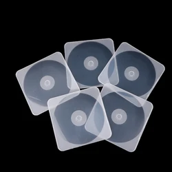 12cm 1/5PCS Thickened DVD Disc Box Practical Transparent Plastic Single Piece Rounded Square CD Case