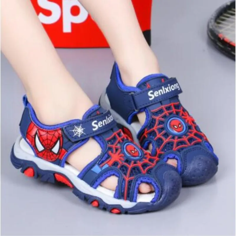 

Summer Cartoon kids sandal toddler boys Superhero sandals orthopedic sport pu leather baby boys beach Korean sandals