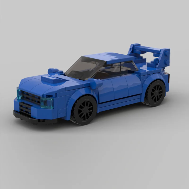 Speed Racing Car Model MOC Building Bricks Impreza Compact Sedan Modular Technology Children Holiday Gifts Assemble Toys Suit