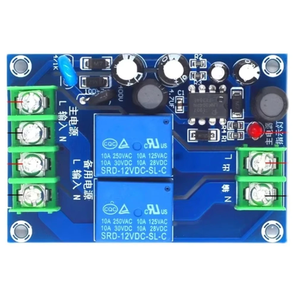 220v Dual Power Supply Automatic Switching Module 10a Dual Power Supply, Two Input and One Output Power-off Switch Board Module