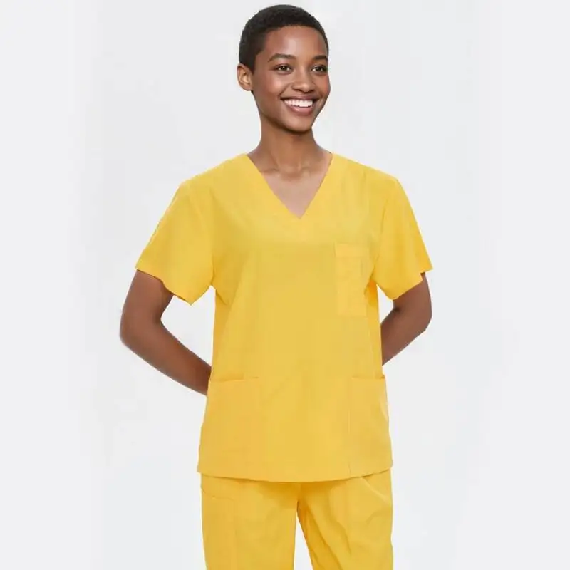 Polyester Women Nurse Sets Medical Uniforms Hospital Doctors Outfits Dental Clinic Scrub Set Beauty Salon Clothing S