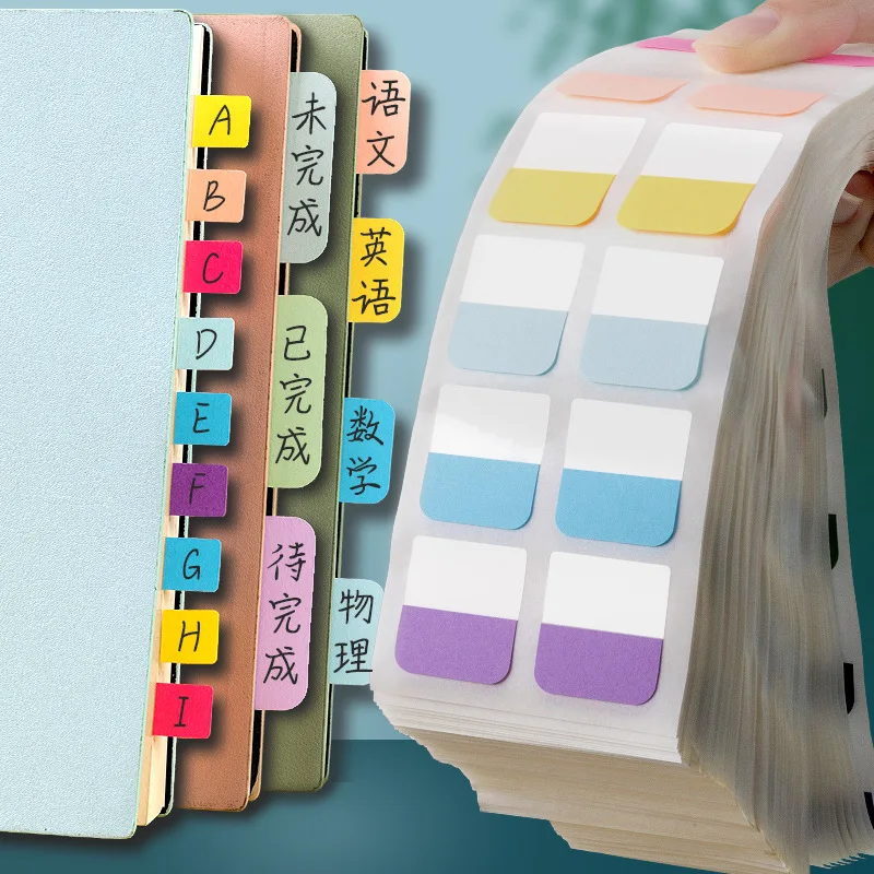 120Paste Transparent Index Tabs Sticky Notes Writable Labels Stickers Convenient Notes Bookmarks Index Tabs Fluorescent Color St