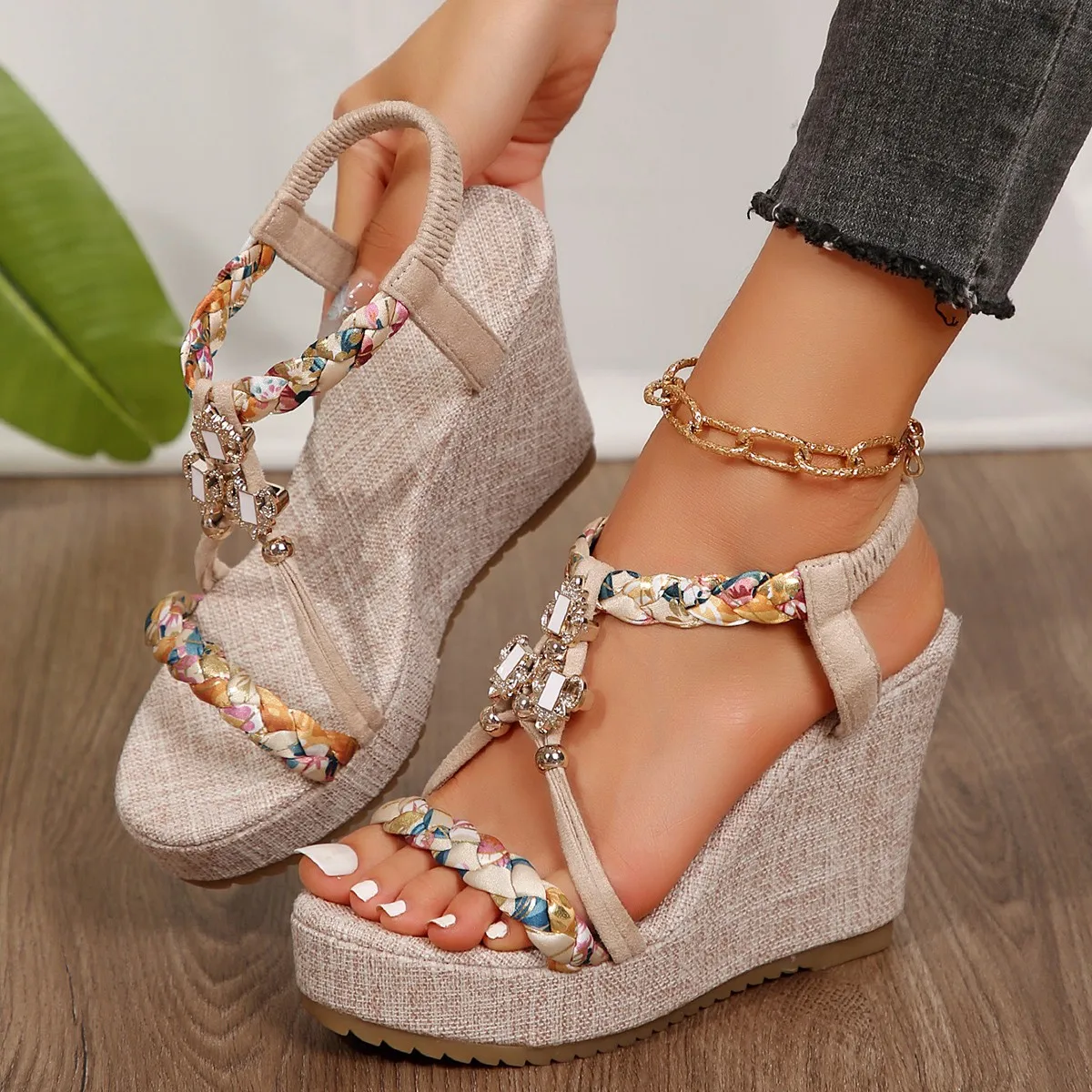 

Women Wedges Sandals 2026 New Summer Fashion Designer Shoes for Women High Quality Platform Sandals Casual Outdoor Sandals Women