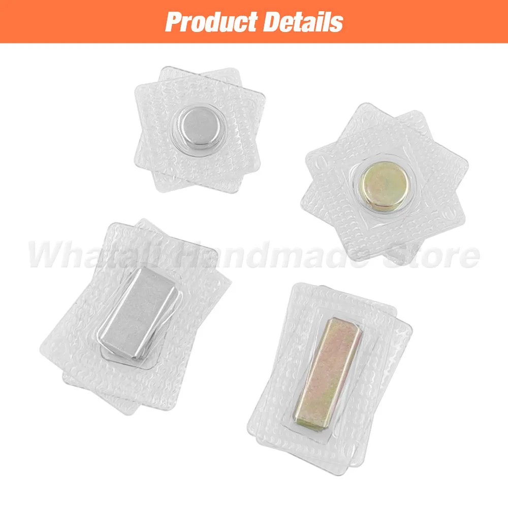 5 pares pvc invisível escondido metal forte botão de pressão magnética costura invisível ímã magnético prendedor para bolsa roupas