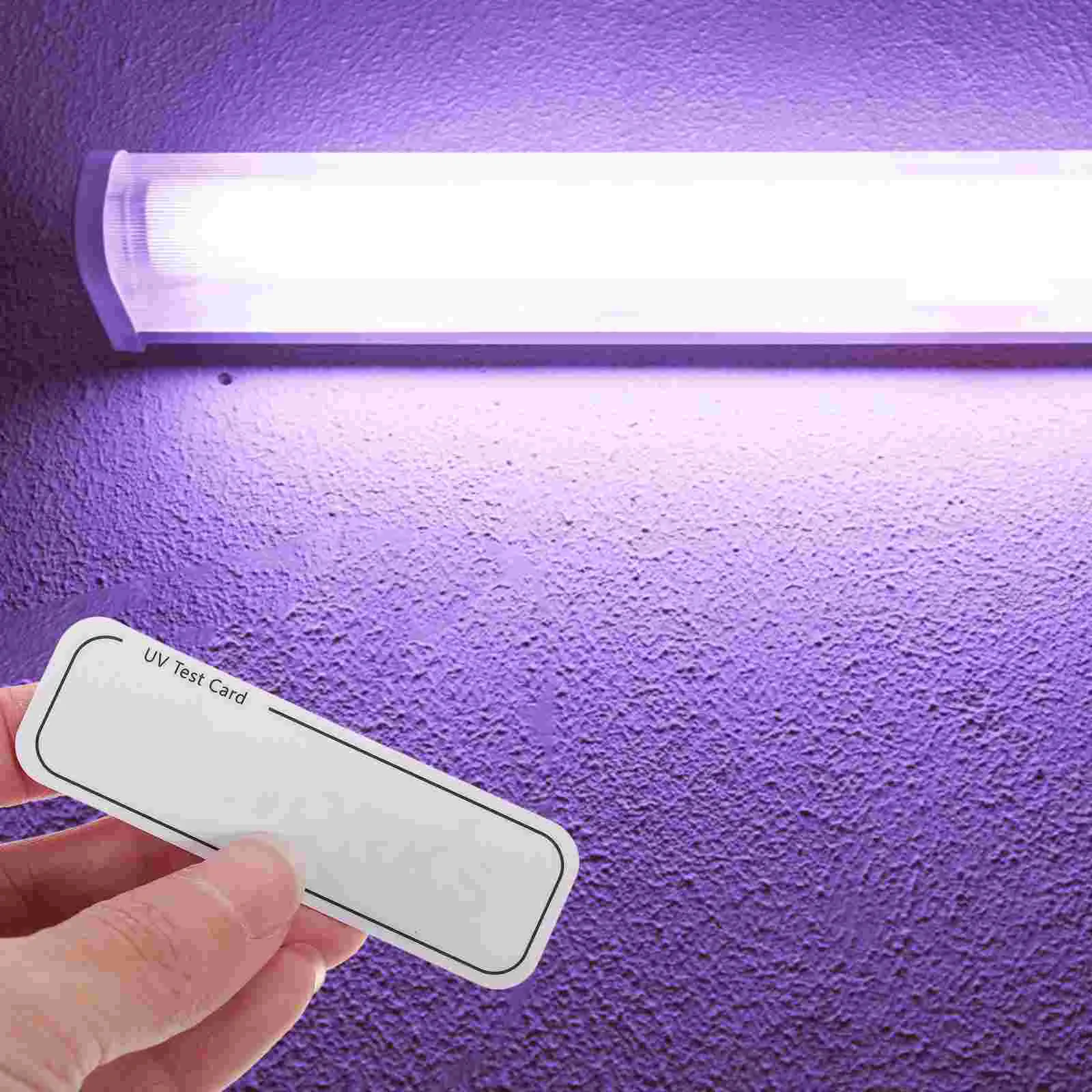 10 cartões indicadores UV dos pces que testes para a identificação do armário da luz ultravioleta em casa