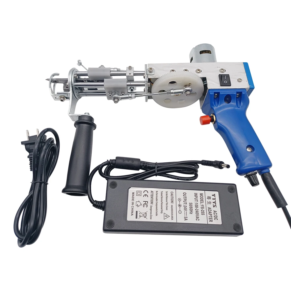 Pistola per trapuntatura elettrica per tappeti 2 in 1 può fare pile ad anello e tagliare le macchine per floccaggio per tessitura di tappeti Utensili manuali fai da te AC 110 V-240 V