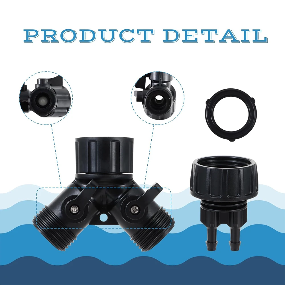 Drip Irrigation Tap Adapter 4-Way Splitter for Garden 1/4\'\' Hose Automatic Watering System Kit Bonsai Pot Plant Greenhouse