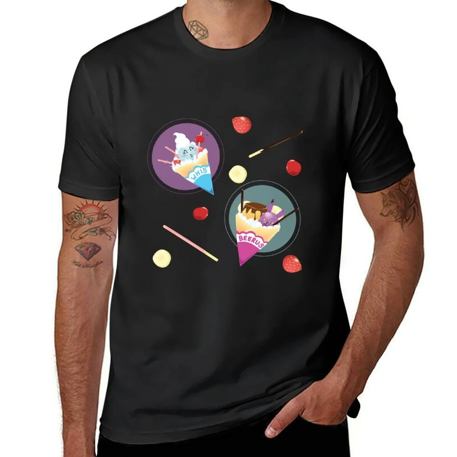 

Whis and crepe T-Shirt customizeds summer top animal prinfor boys mens tall t shirts