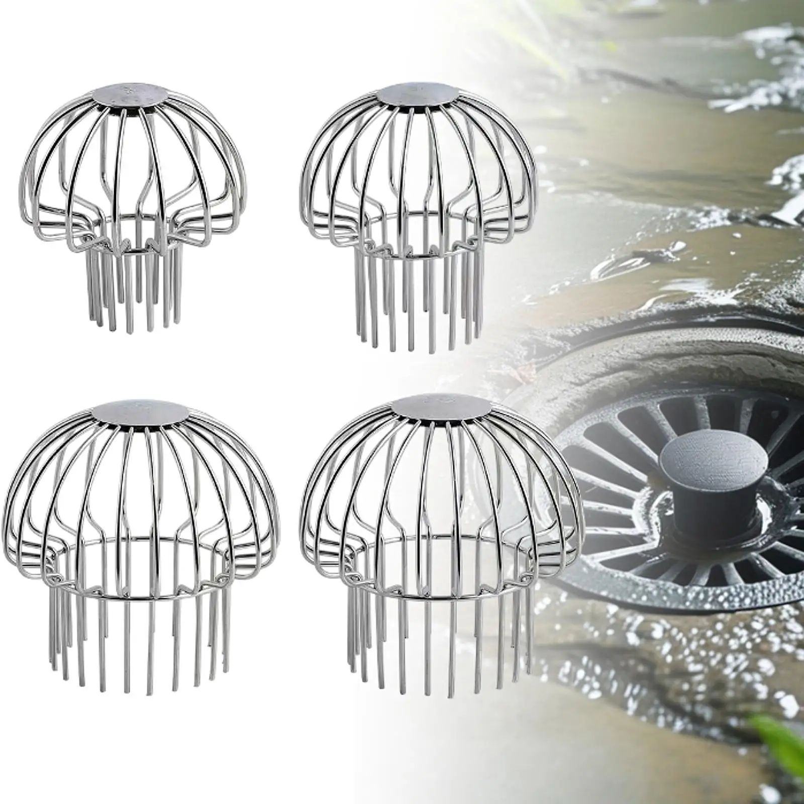 Gutter Downsport Guard Gutter Drain Cover Avoid Blockage Leaves Debris Down Pipe Strainer Leaf Filter Gutter Strainer