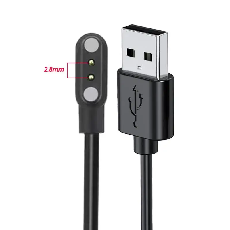 2 pins 4pins Smartwatch Dock Charger Adapter USB Charging Cable Cord For Adult / Kids Smart Watch Power Charge Wire Accessories view 3
