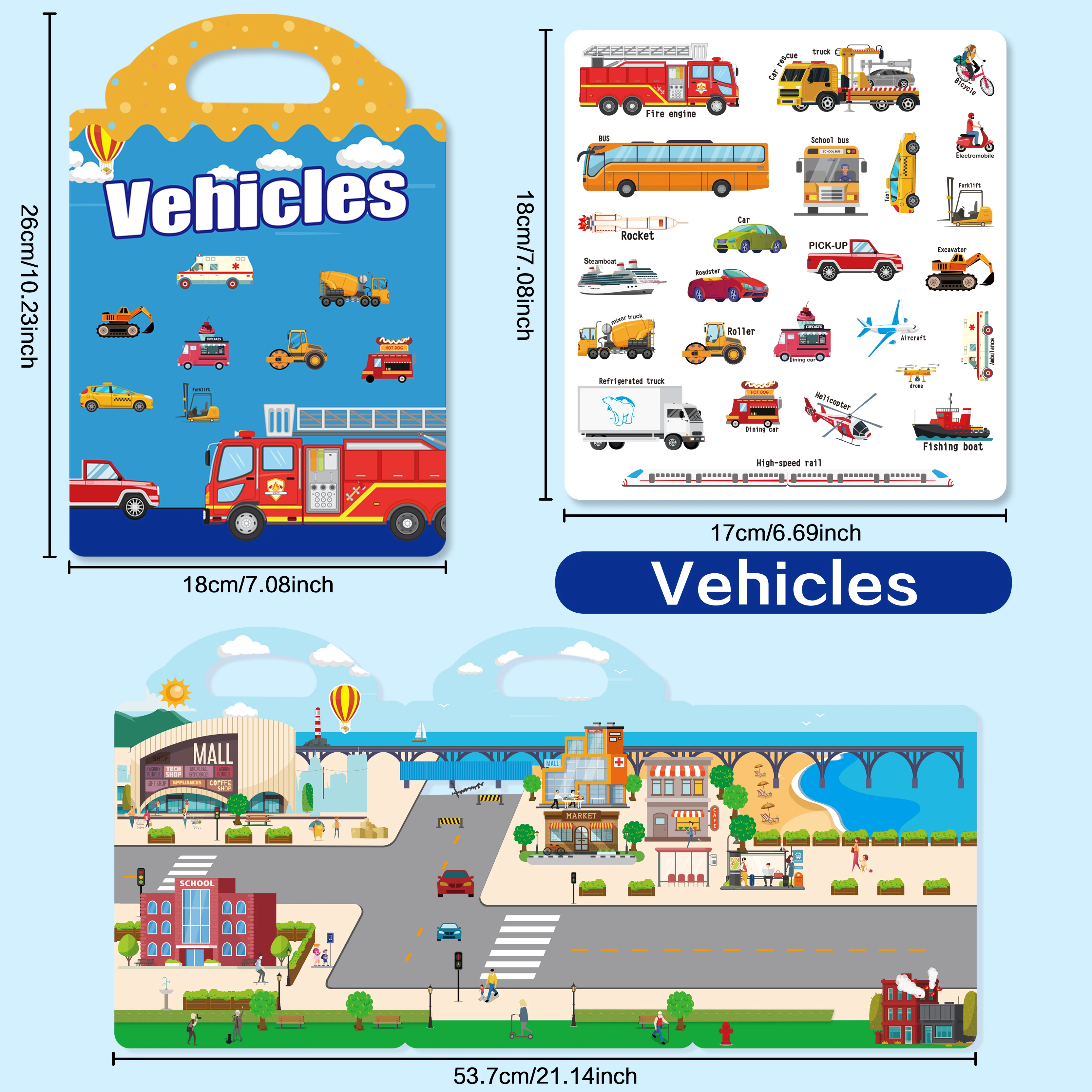 

Детская портативная тихая книга-раскраска DIY: многоразовые наклейки, объемные стикеры, разноцветные пузырьковые наклейки для развлечений и обучения, подарки